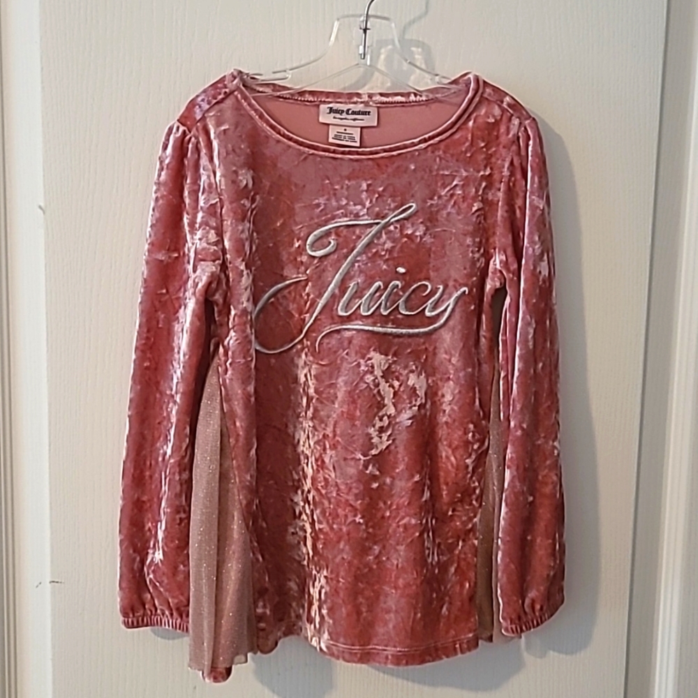 JC Girls shiny top size 5 blush pink